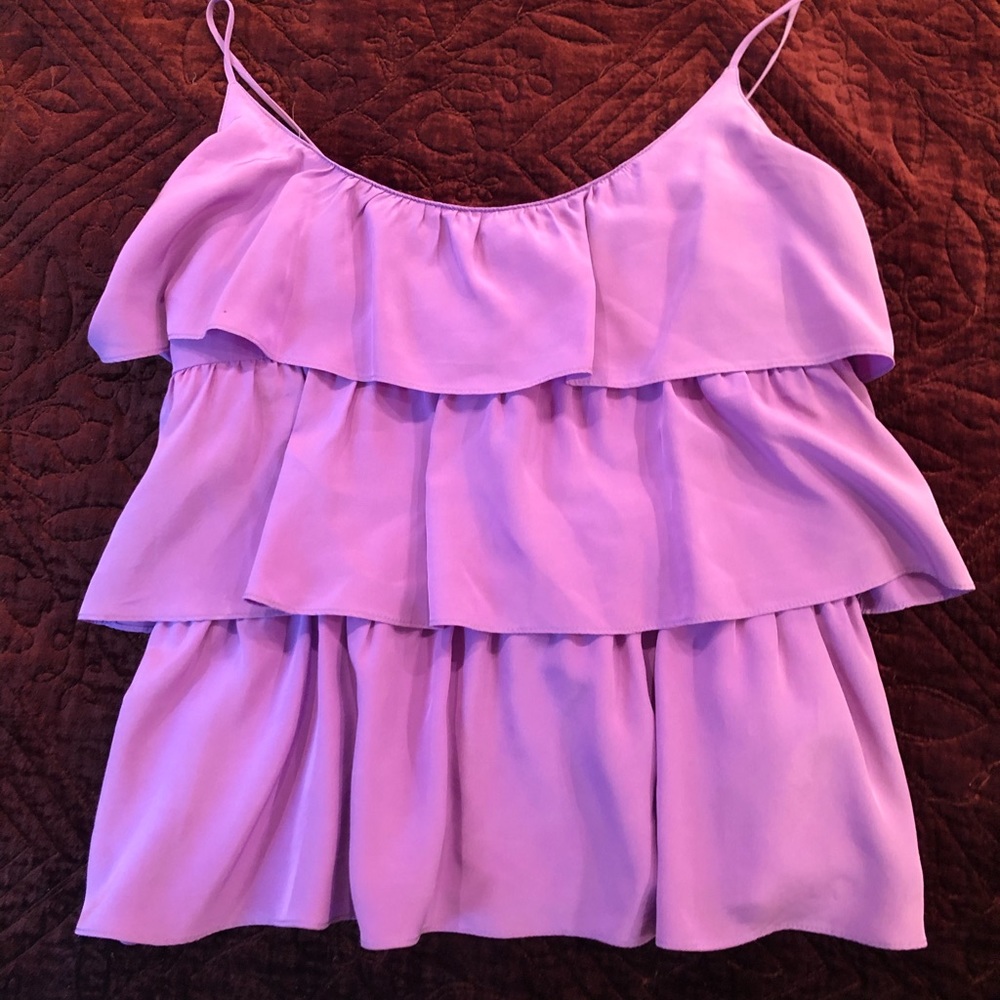 Jay Godfrey purple ruffle top
